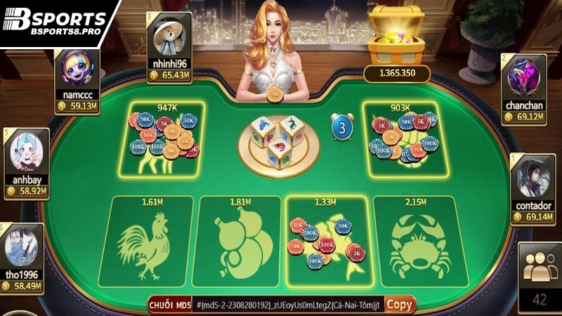 Bầu cua là game đổi thưởng đặc sắc tại nhà cái bsports